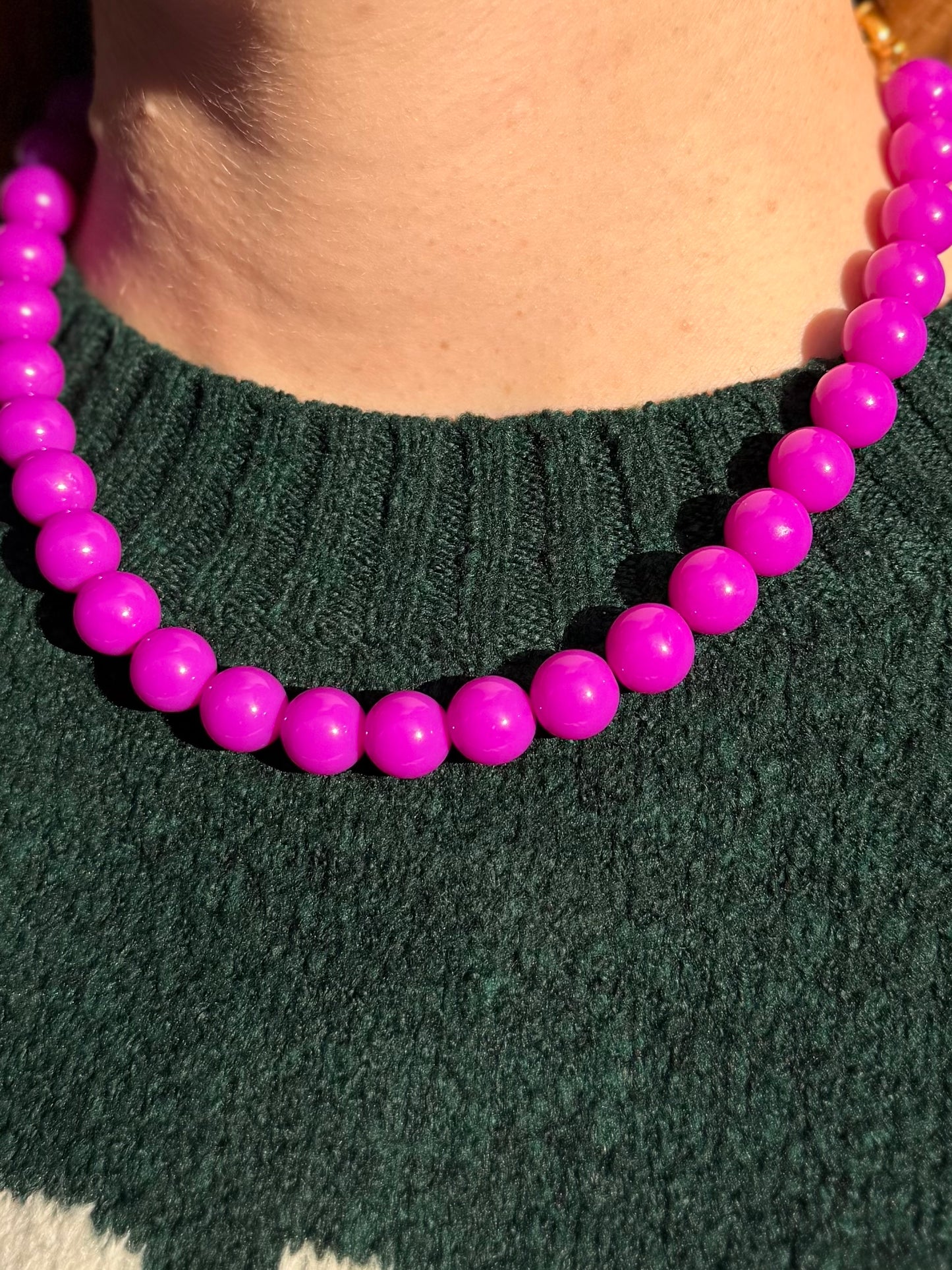 kralen ketting paars