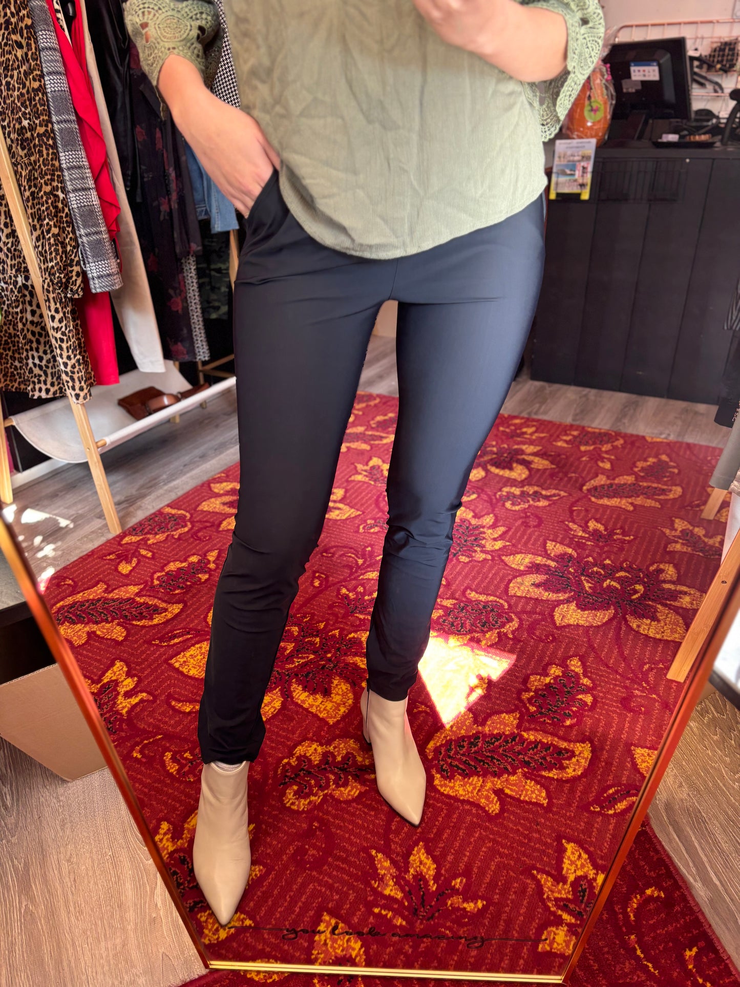 176-112 Simple broek travelstof maat S