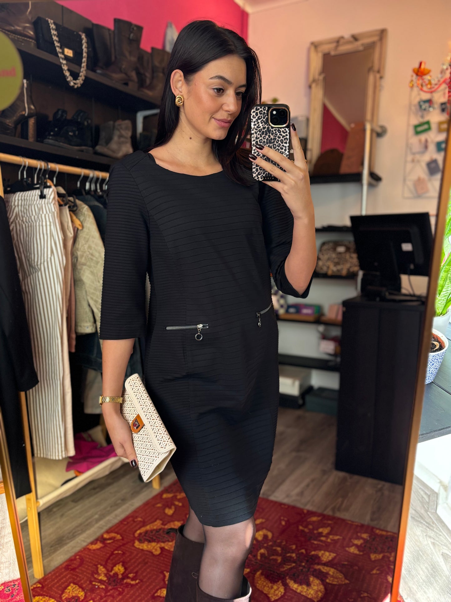 297-19 Bianca jurk zwart maat 40