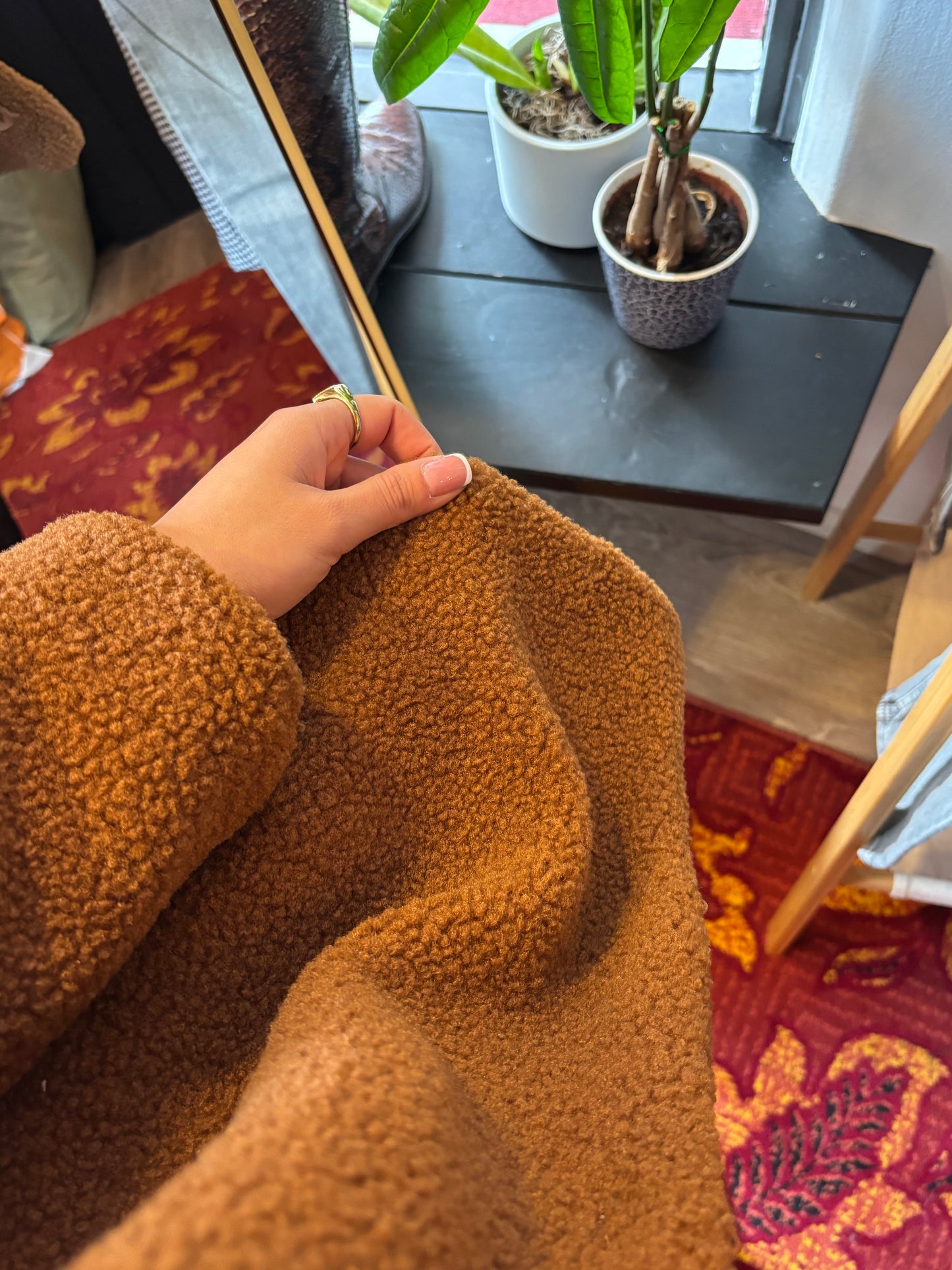 485-3 Teddy jas bruin maat M