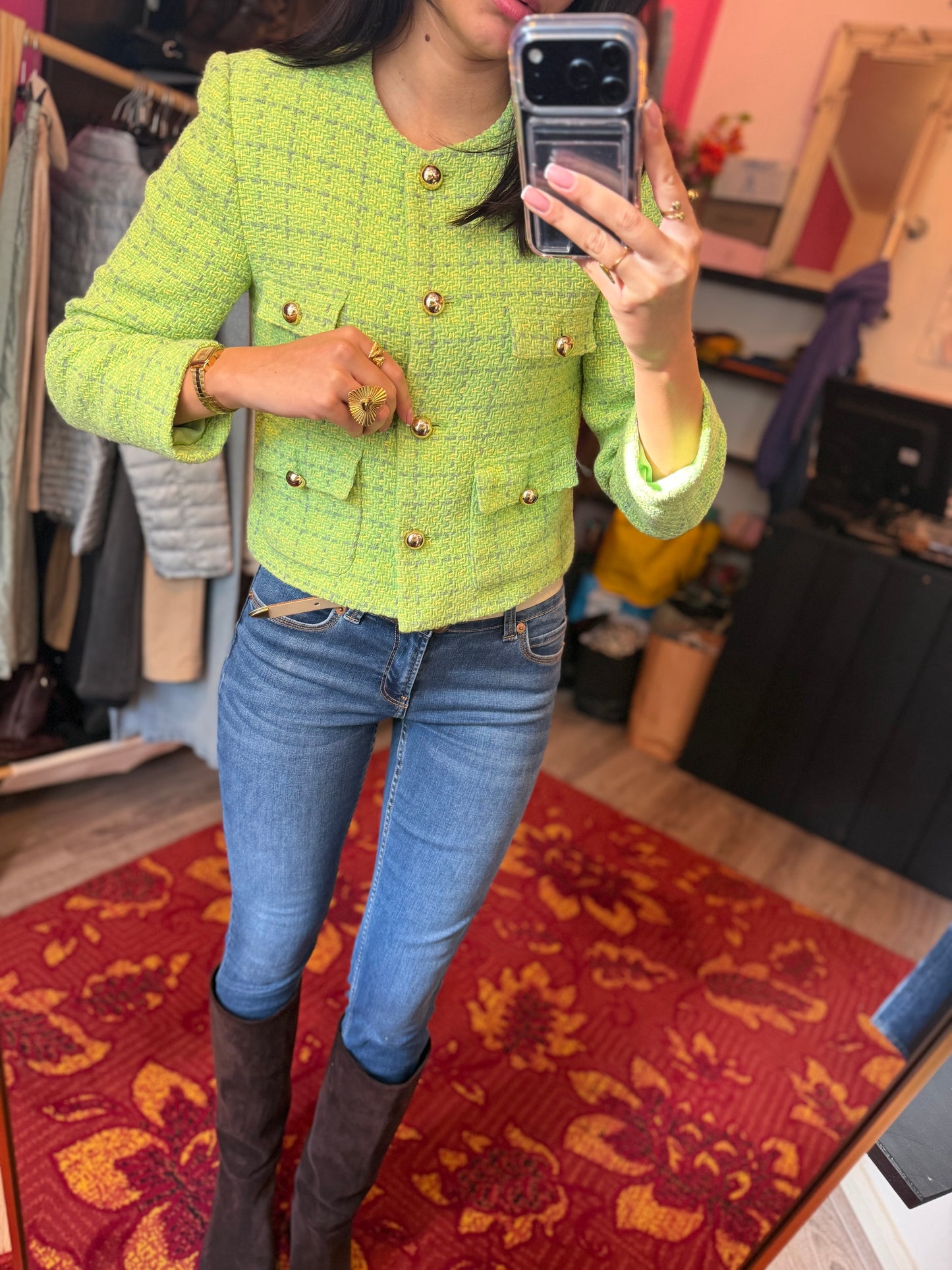 431-29 Mango tweed jasje maat S