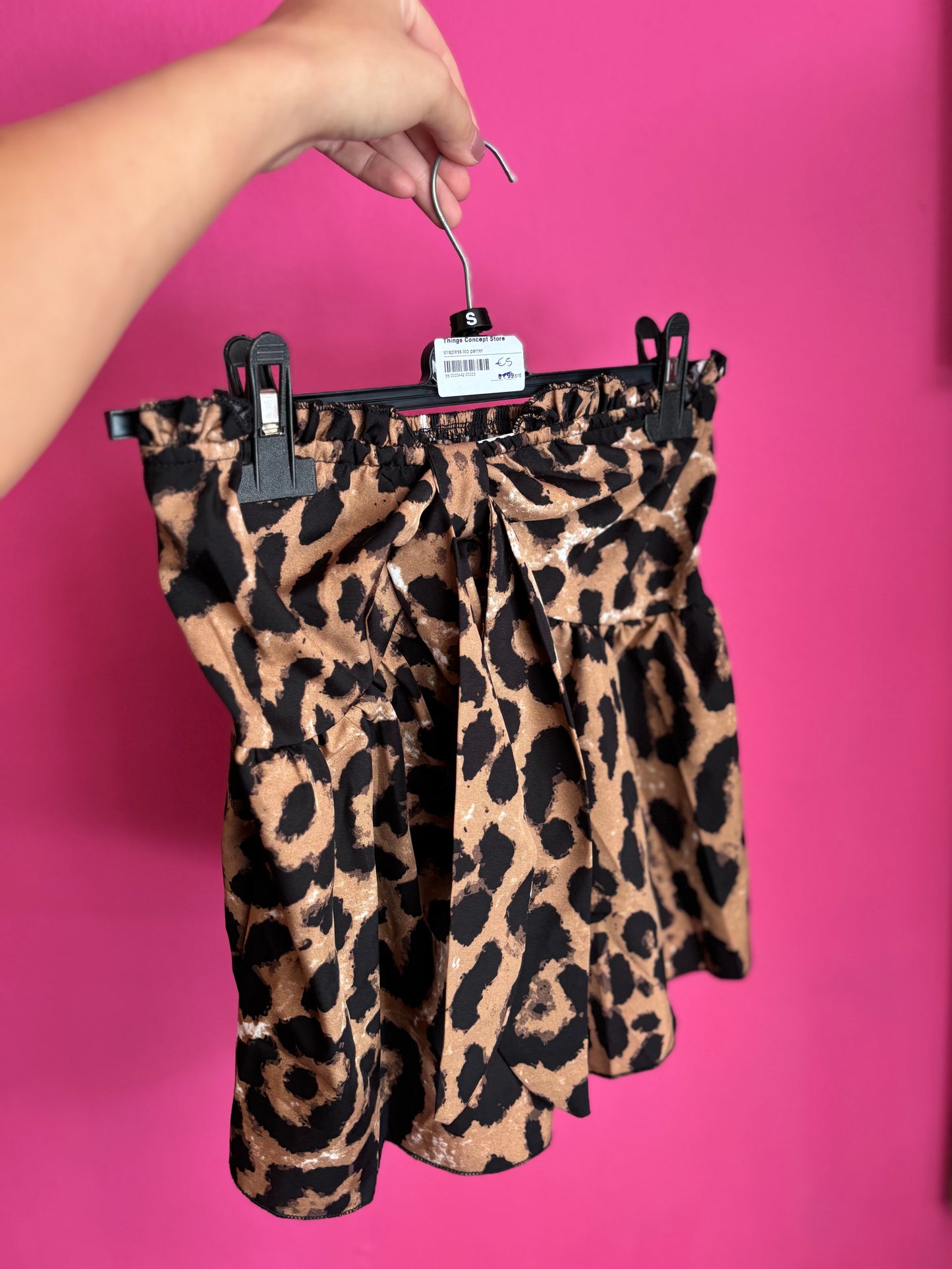 442-3 Strapless top panter maat S