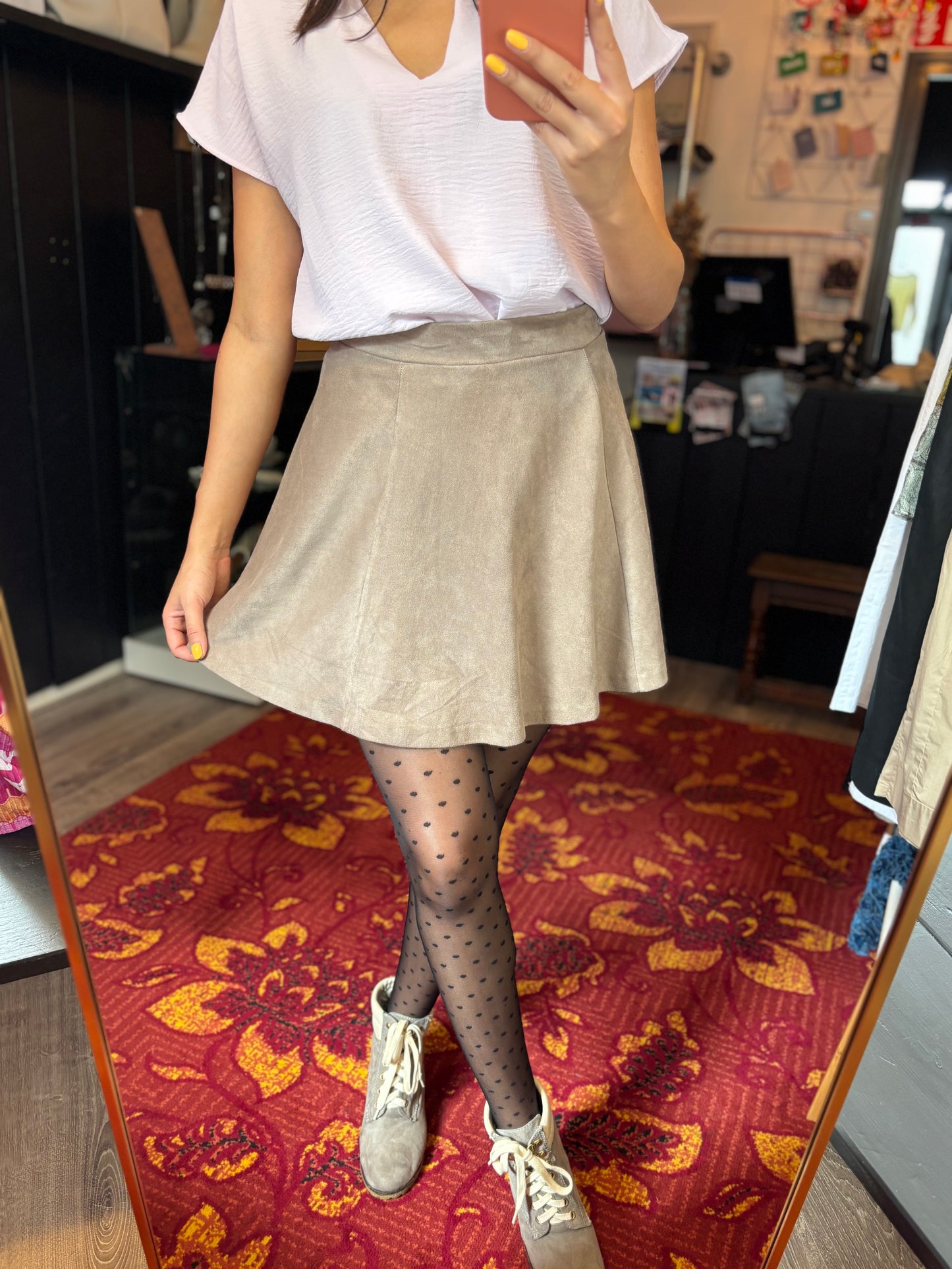 280-23 Taupe rokje maat S