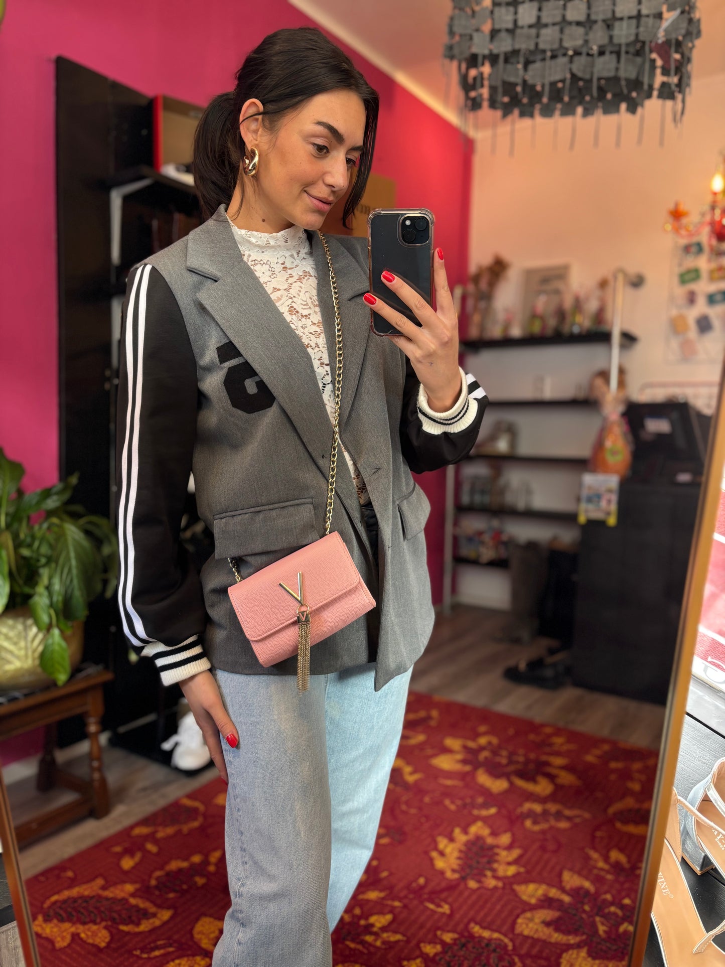 407-1 Valentino tasje roze nieuw