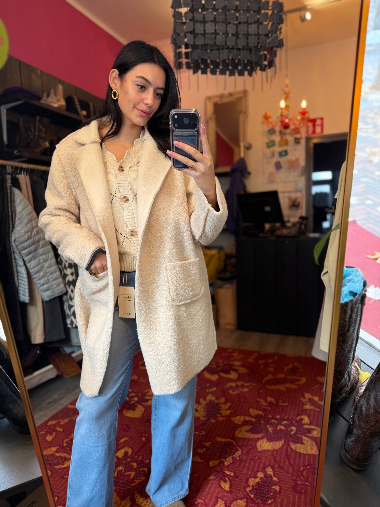 405-29 Teddy jas aan twee kanten te dragen maat S/M