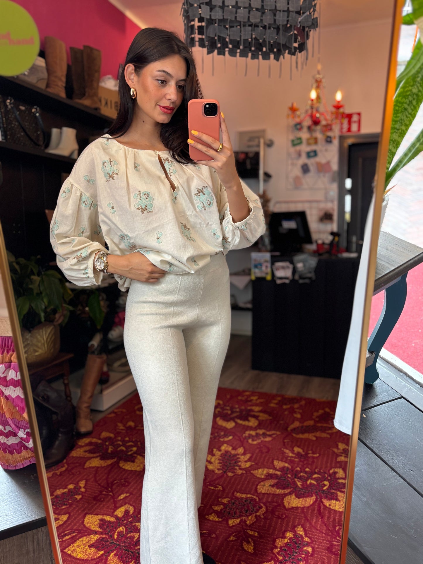 284-139 Creme broek maat S/M