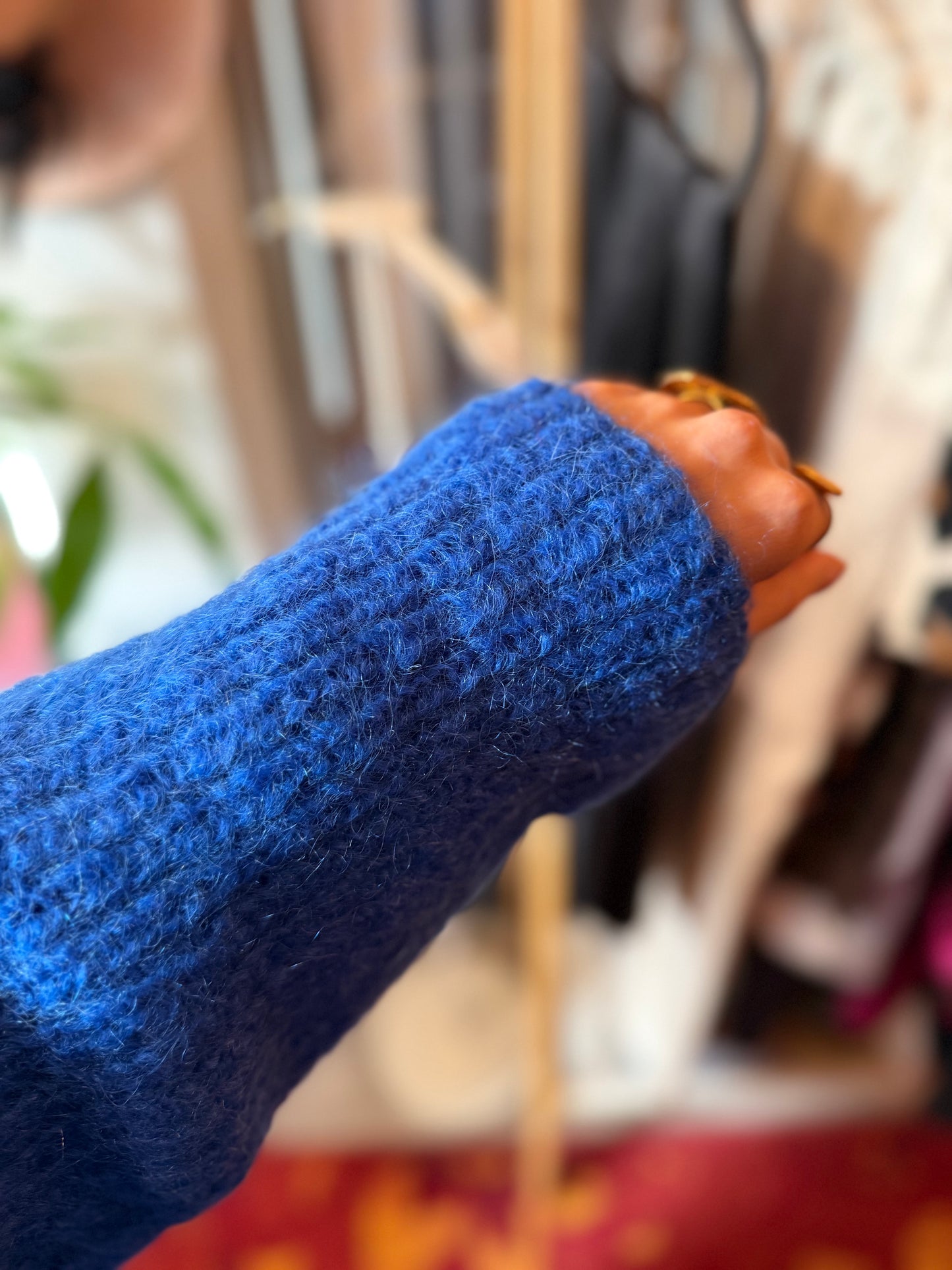 494-2 Mohair vest handgemaakt L/XL