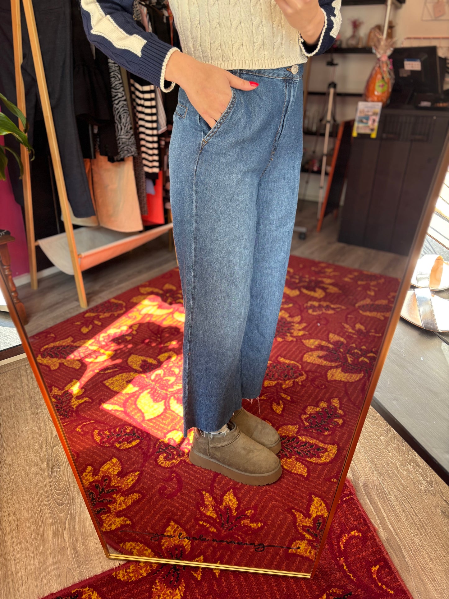 284-98 Wide leg jeans maat 38