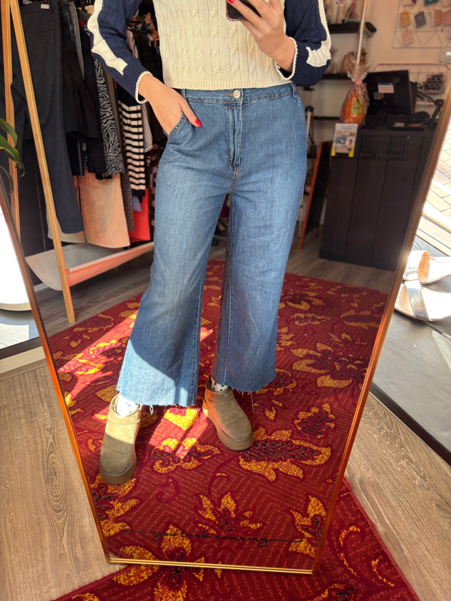 284-98 Wide leg jeans maat 38