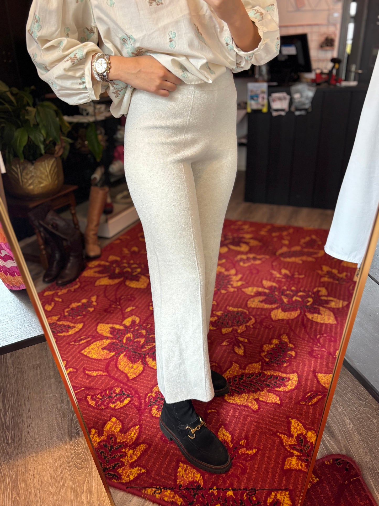284-139 Creme broek maat S/M