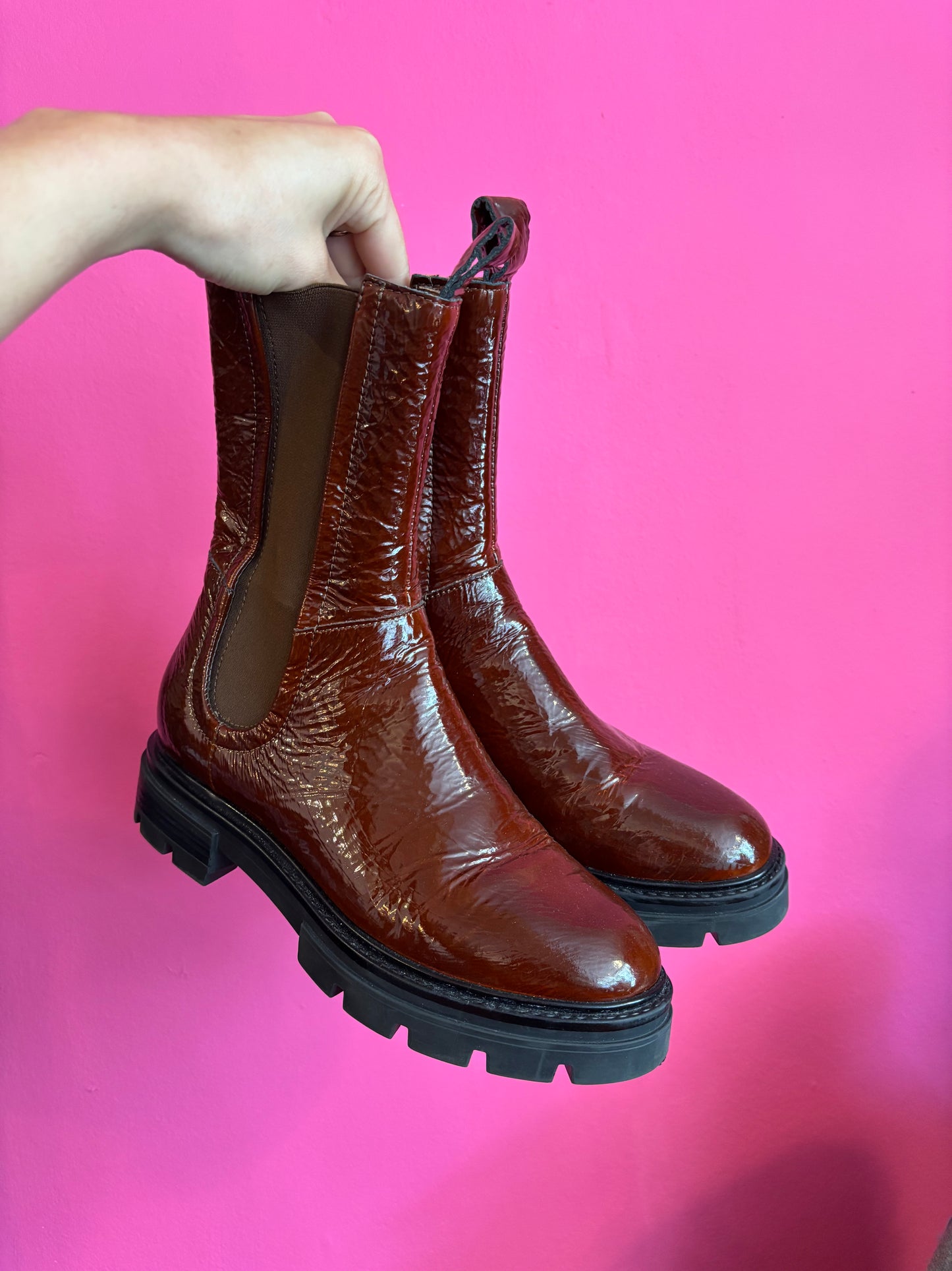 297-26 Mjus Chelsea boots burgundy maat 38
