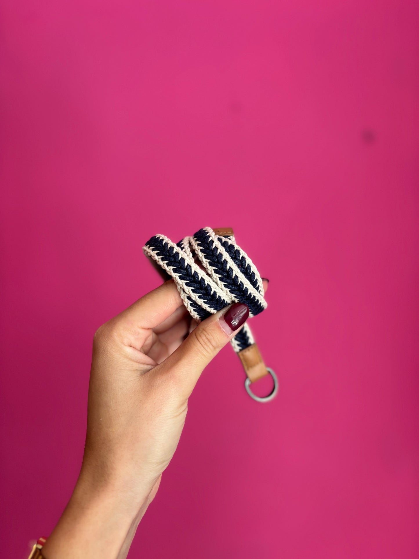 578-17 riem touw blauw one size