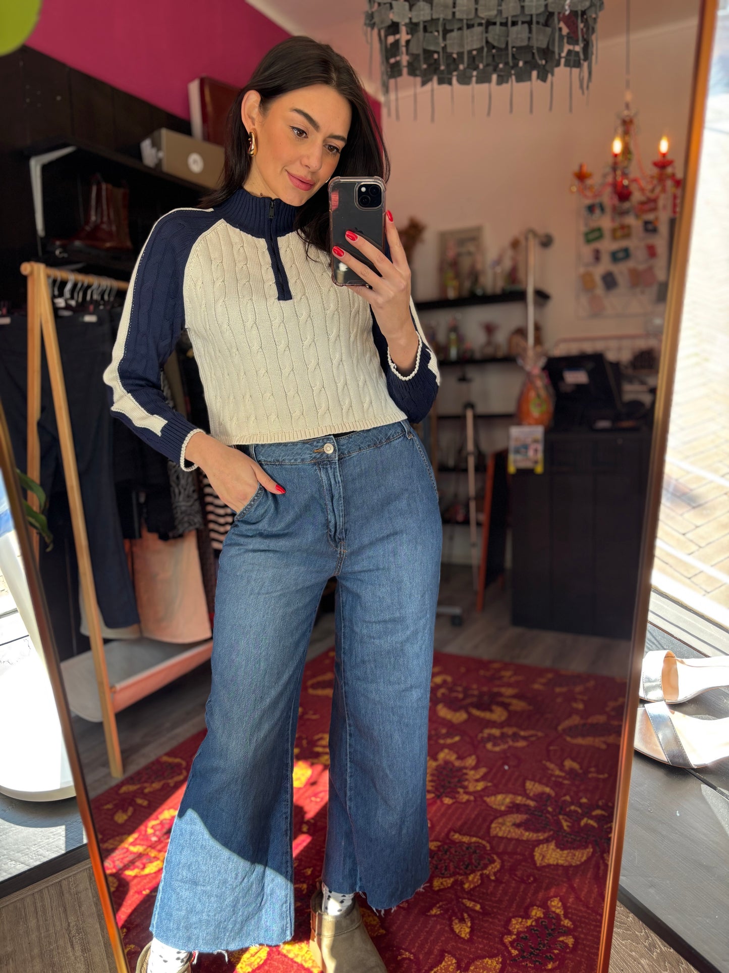 284-98 Wide leg jeans maat 38