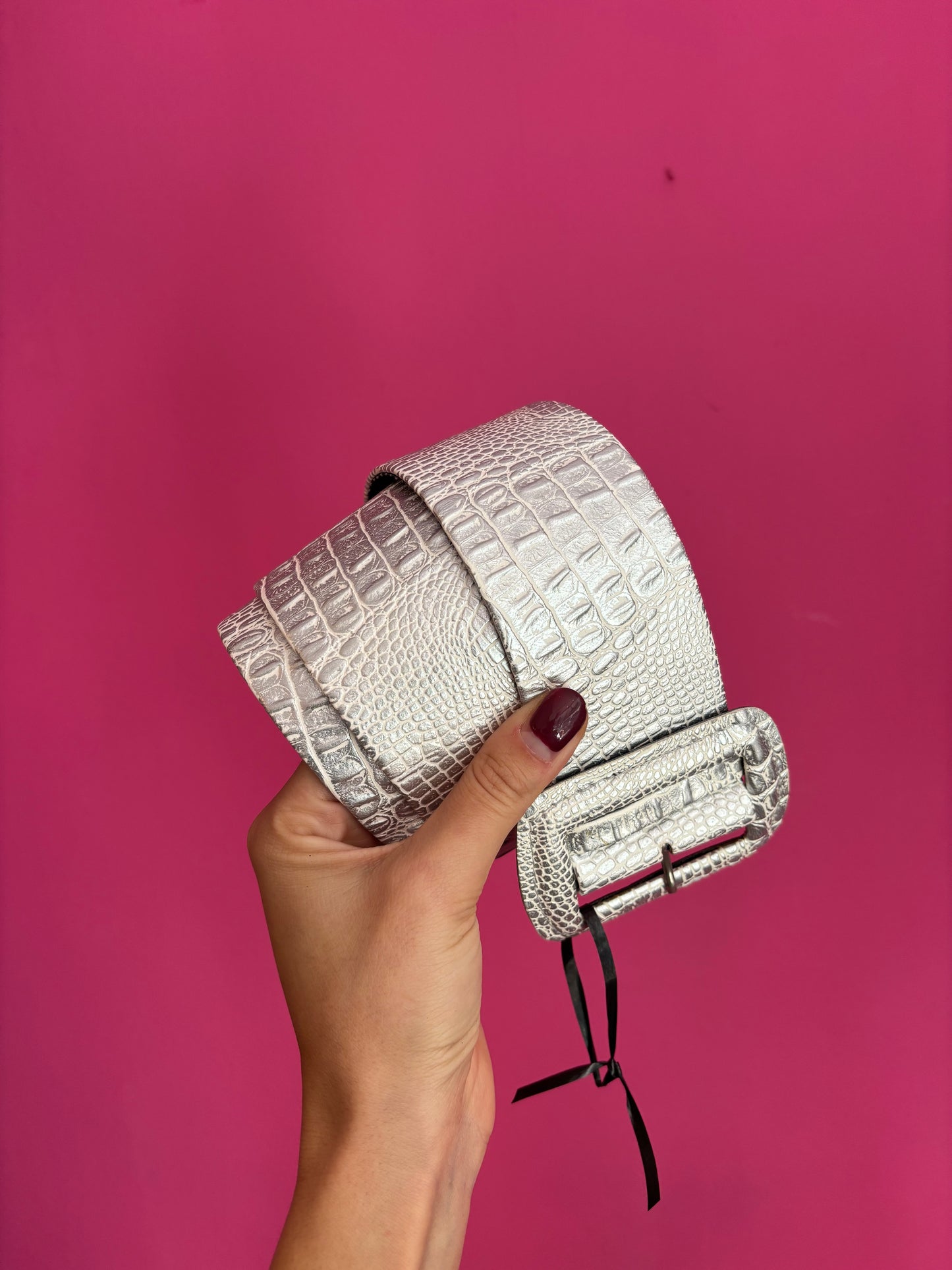 176- Riem croco zilver 85