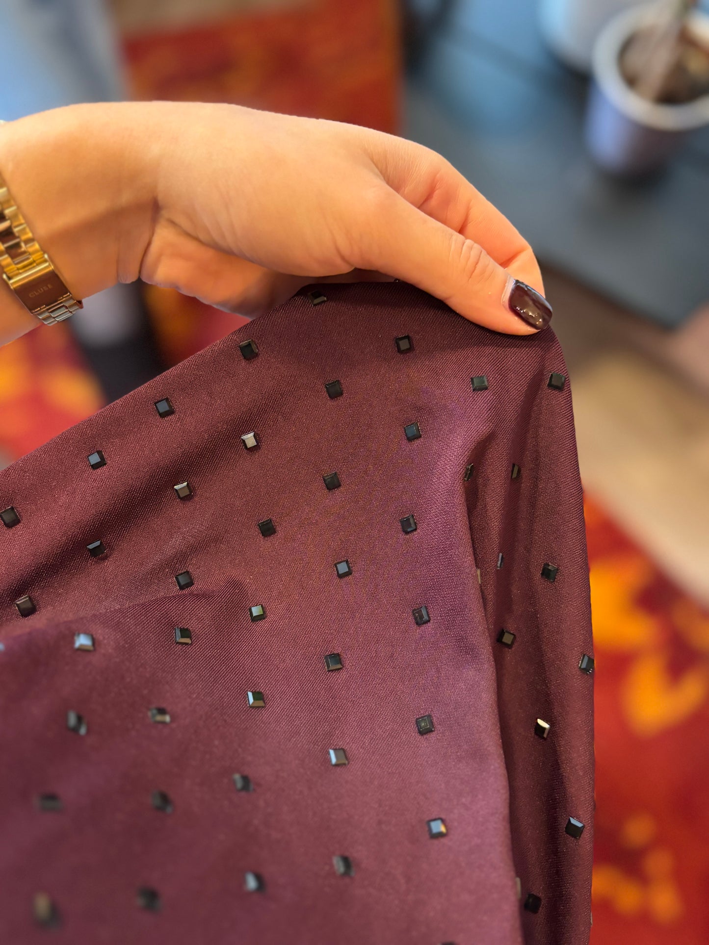 472-7 Loavies burgundy tshirt maat XL