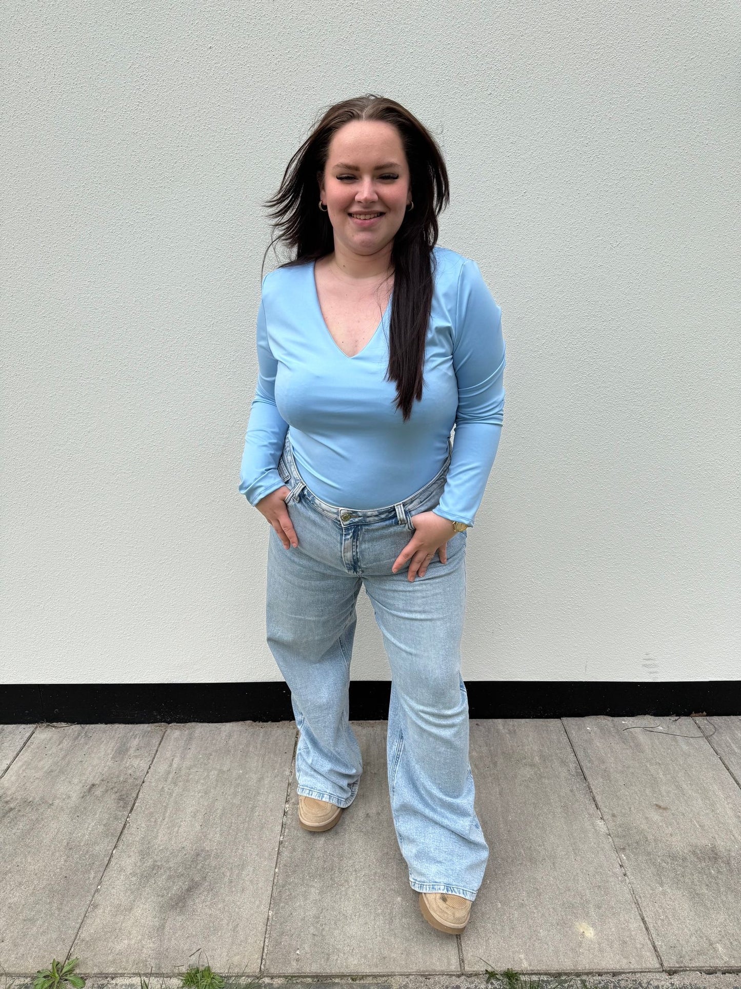 459 ByNaoom body blauw maat 42 t/m 50-52