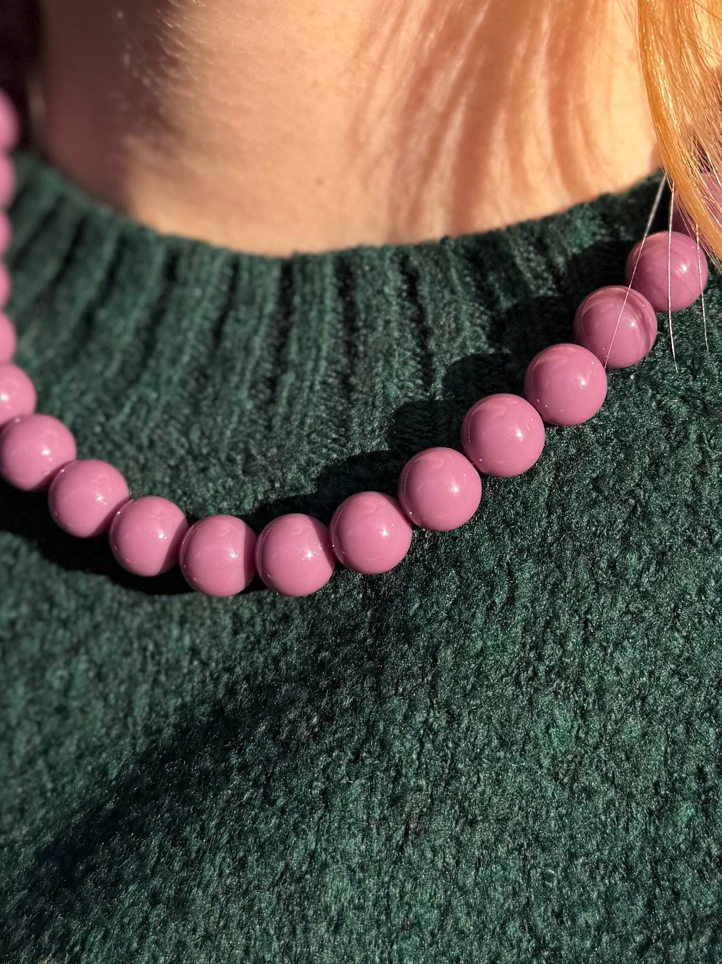 kralen ketting paars zacht