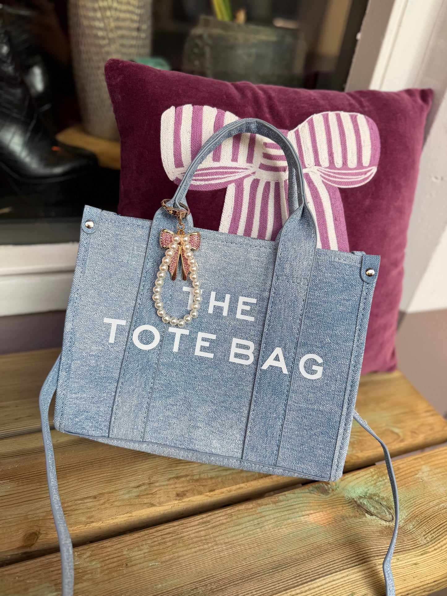 449-12 Blauwe shopper tas