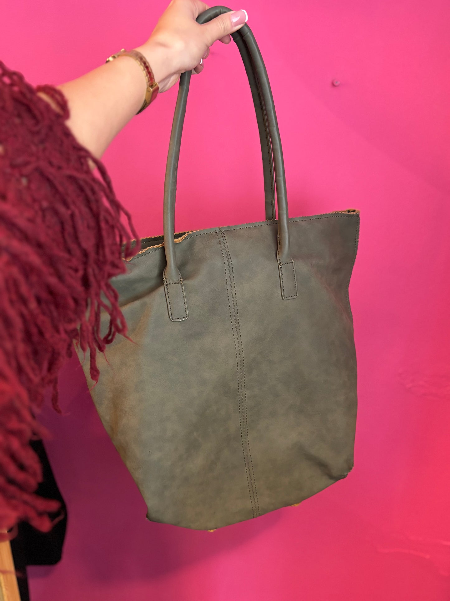 176-140 Groene taupe tas