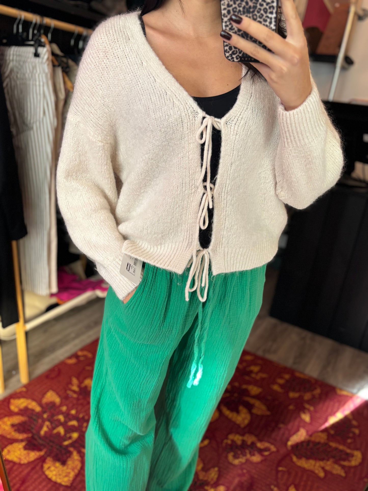 476-5 Vest strikjes maat S/M