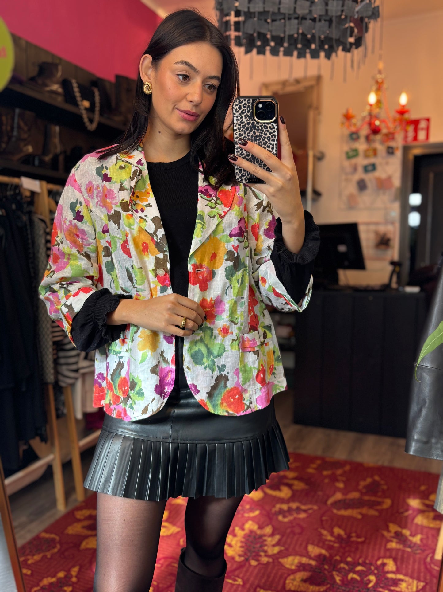 466-3 Witteveen linnen blazer jasje maat 46