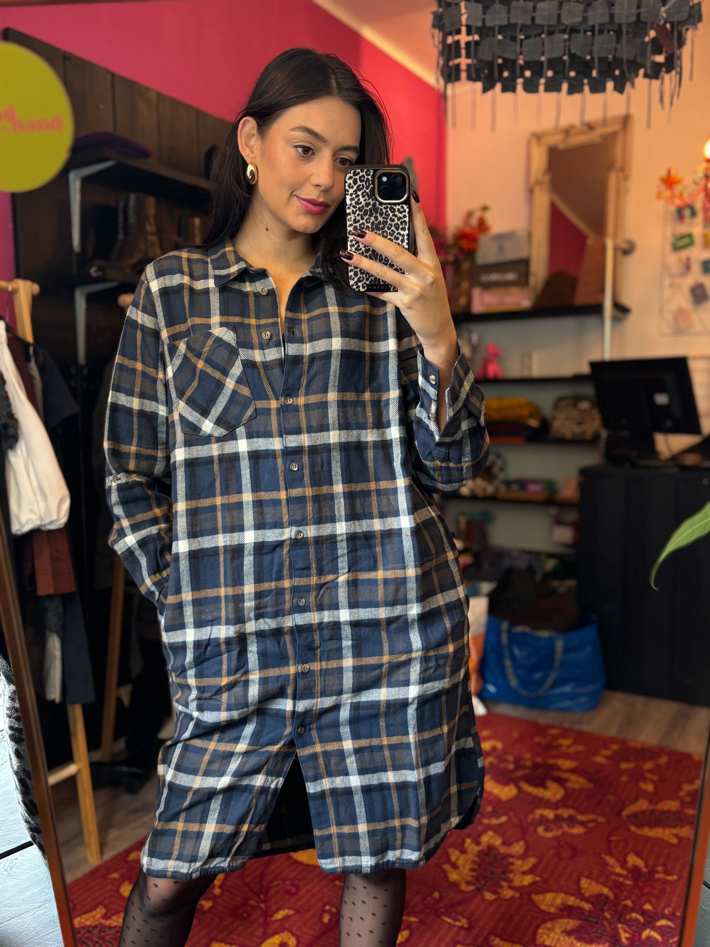 69-22 Zusss jurk blauw maat L