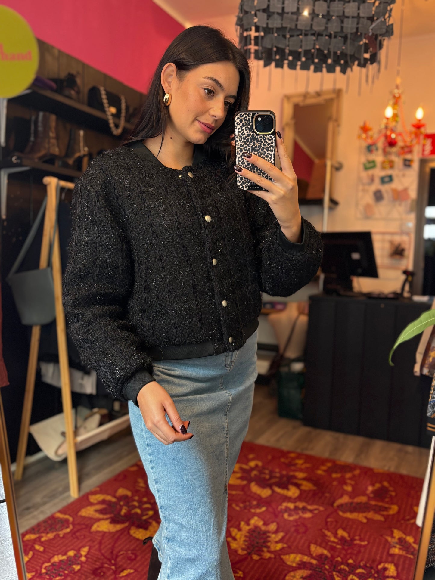 484-4 Aaiko jasje silvie tweed maat L