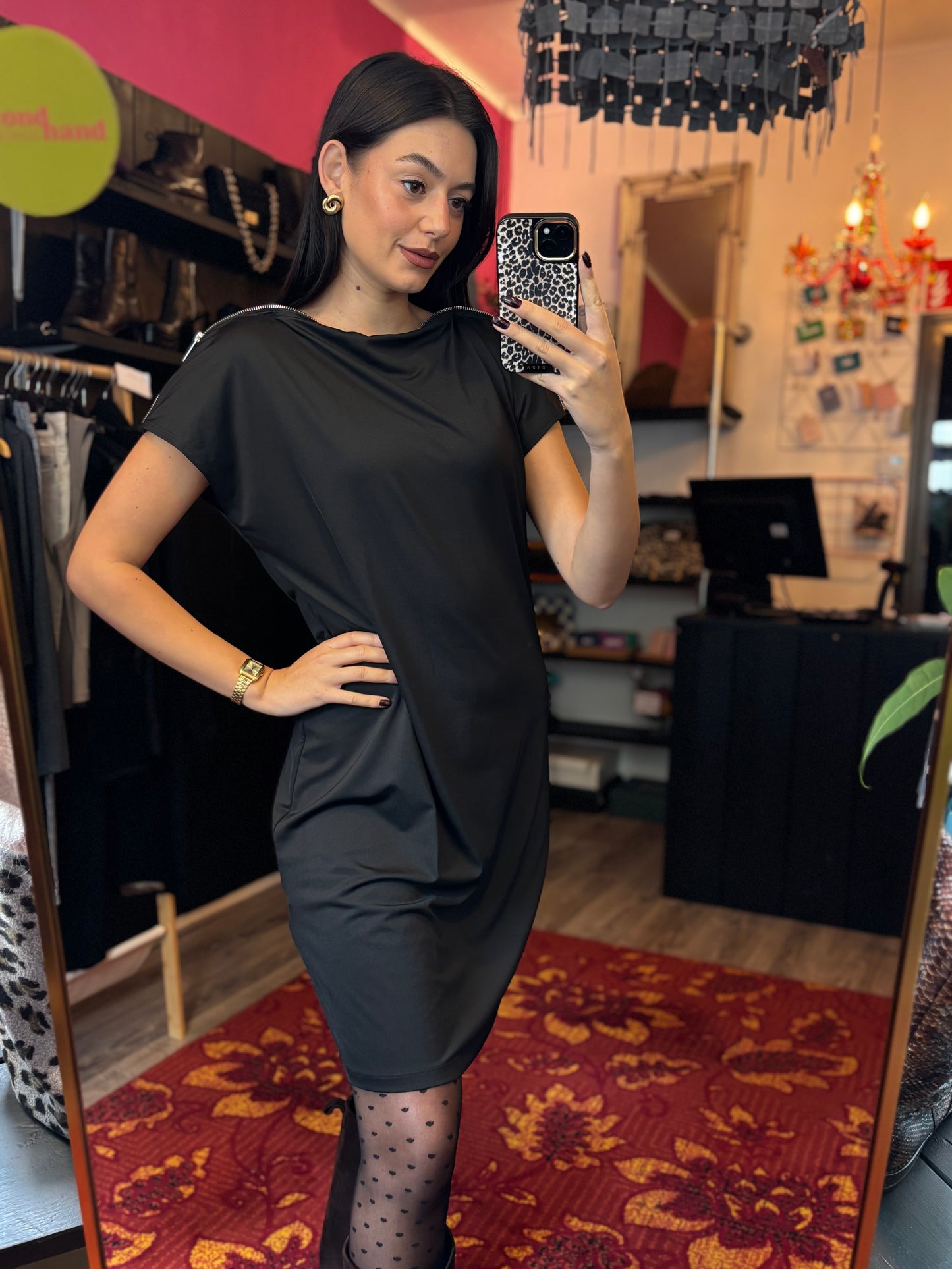 418-13 Morgan jurk zwart maat L