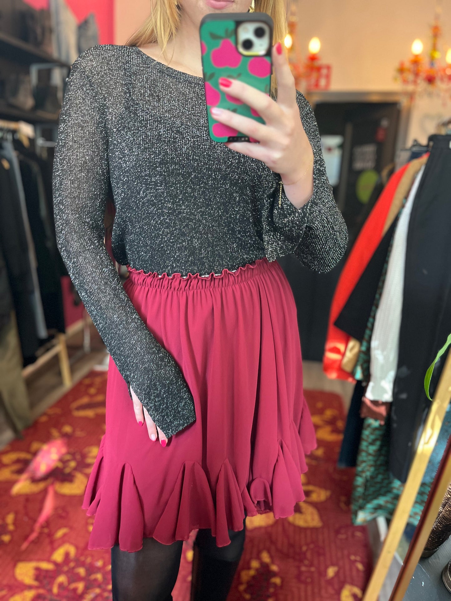 411-127 Drykorn emery glitter top XL