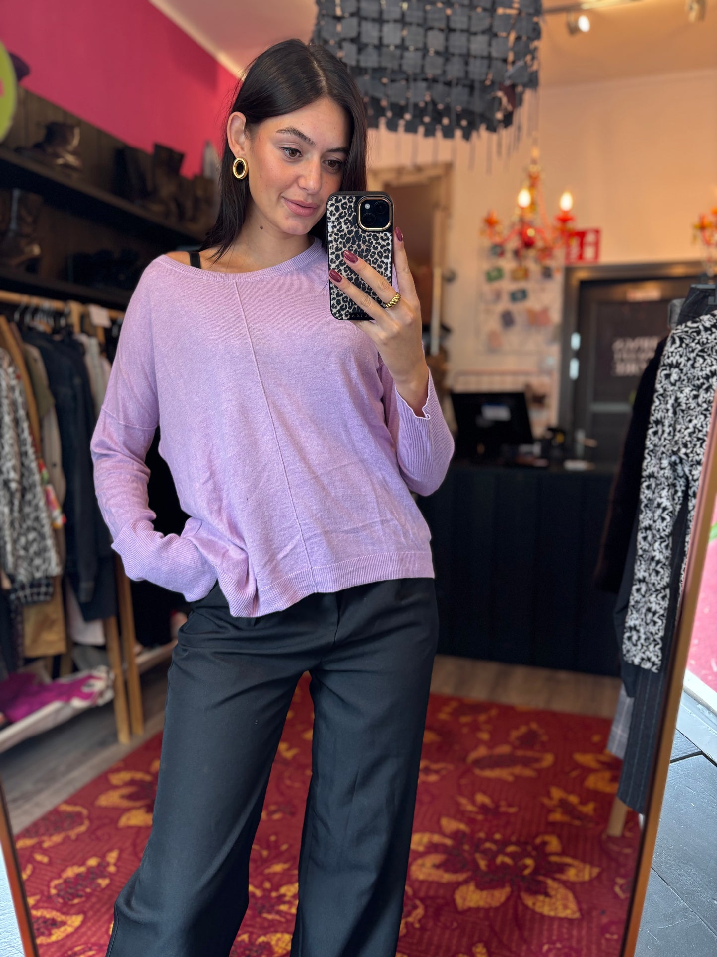 472-8 Edc trui paars maat M