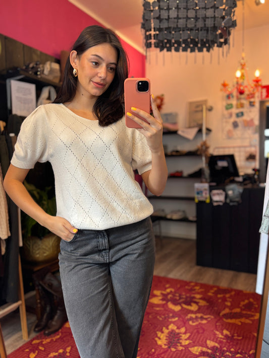 111-22 Creme trui maat M/L