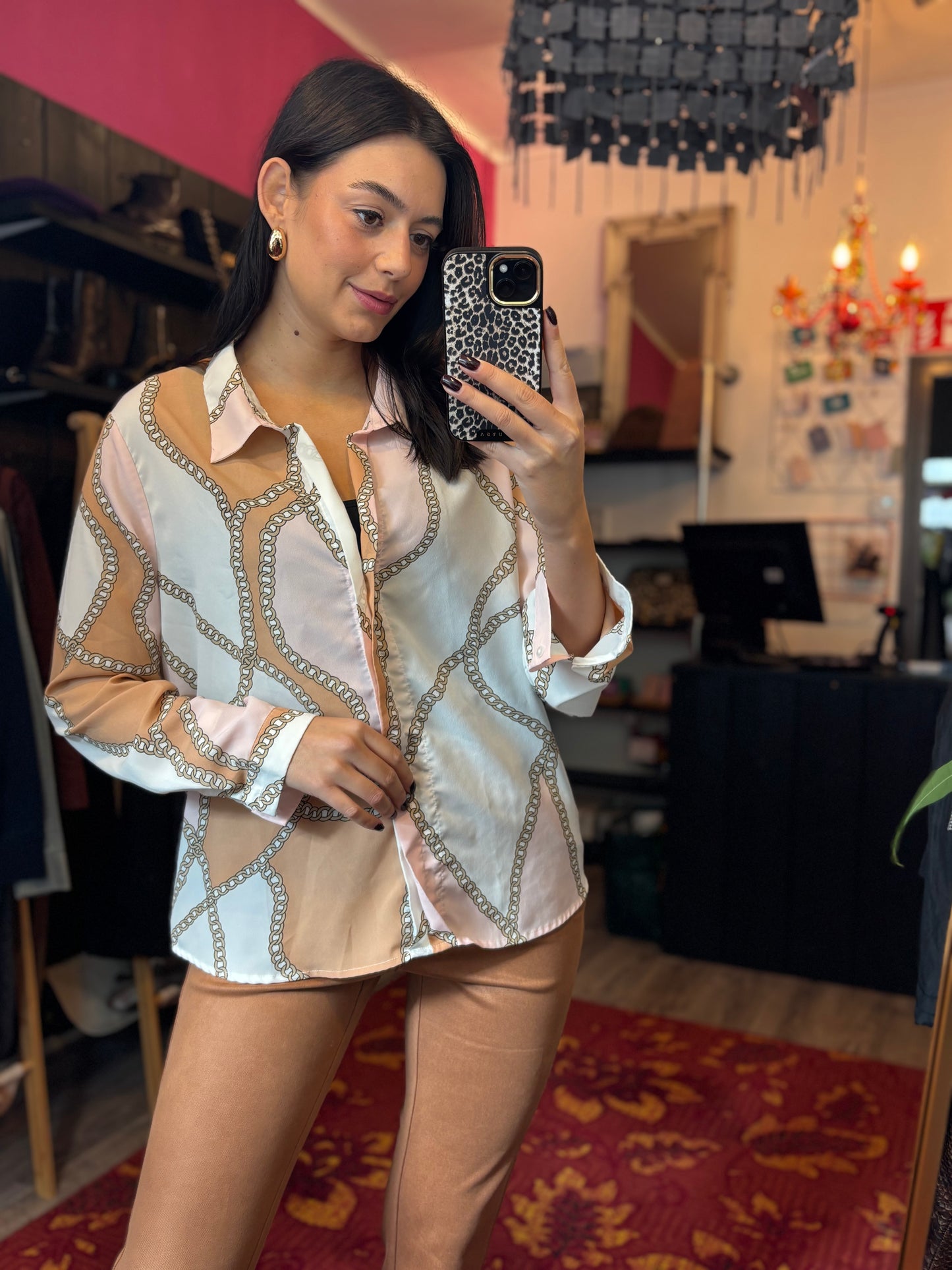 330-12 Blouse print maat XL