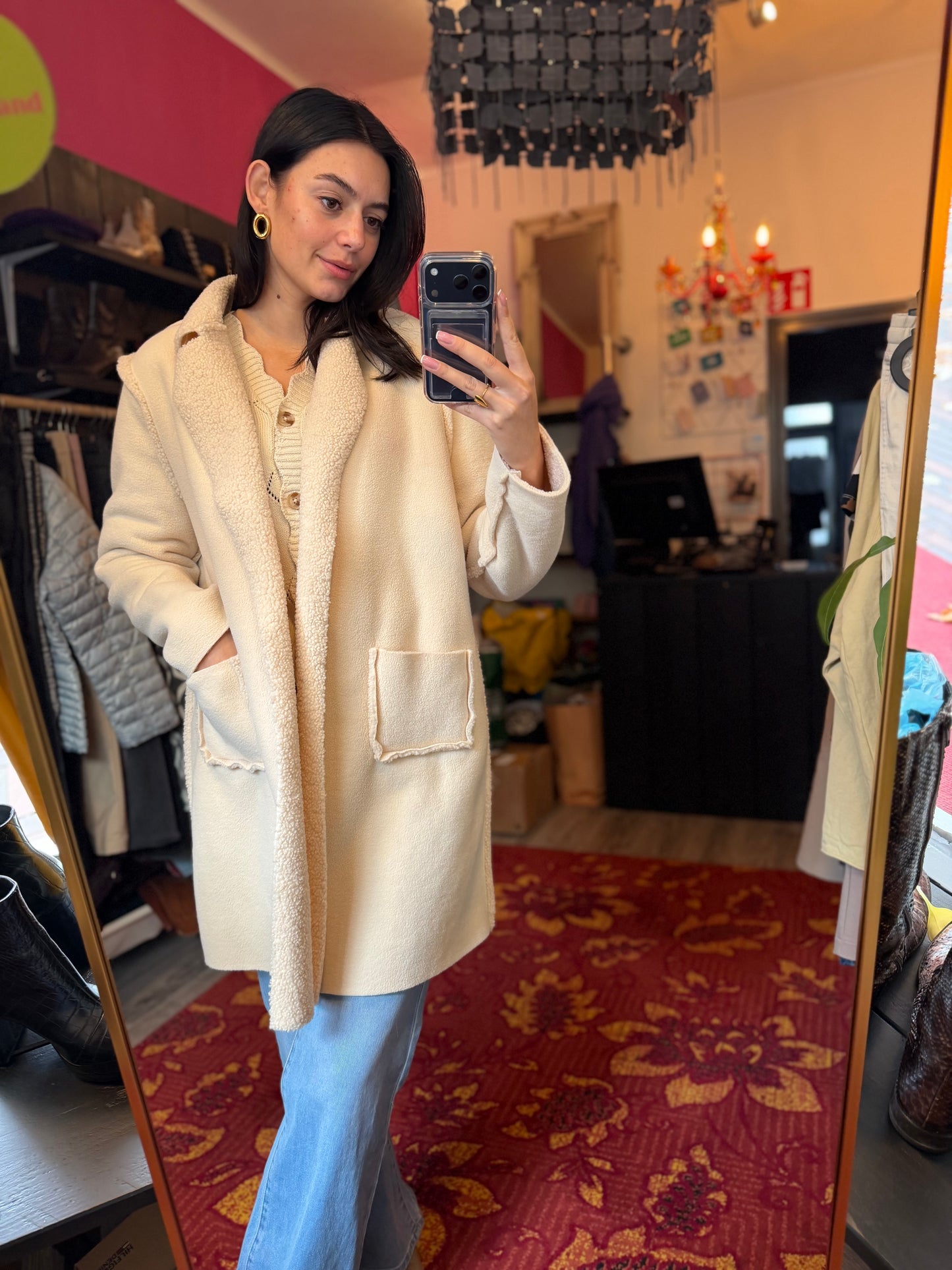 405-29 Teddy jas aan twee kanten te dragen maat S/M