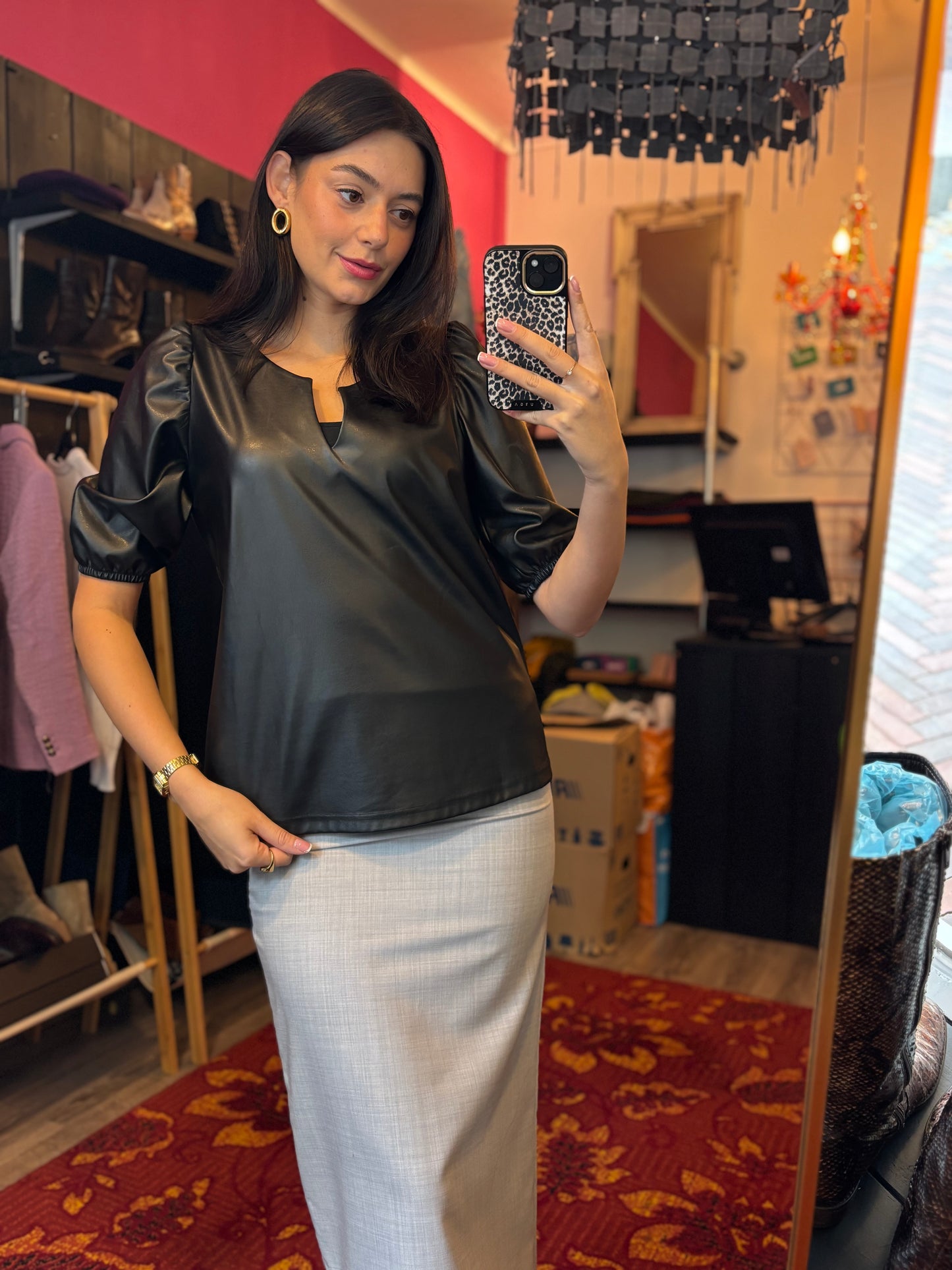 489-4 Studio Anneloes pu top maat M