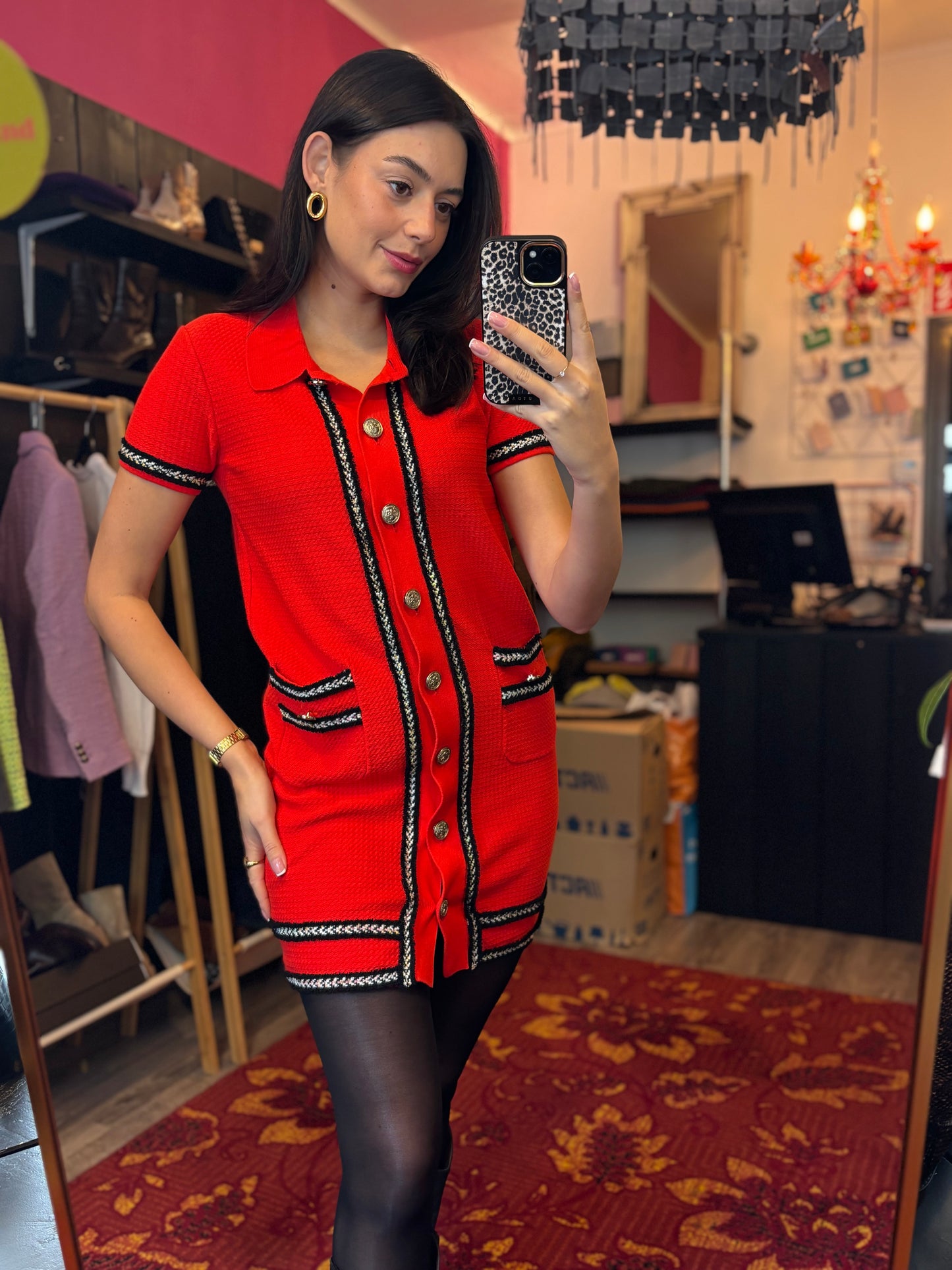 431-32 Pinko football polo jurk maat S