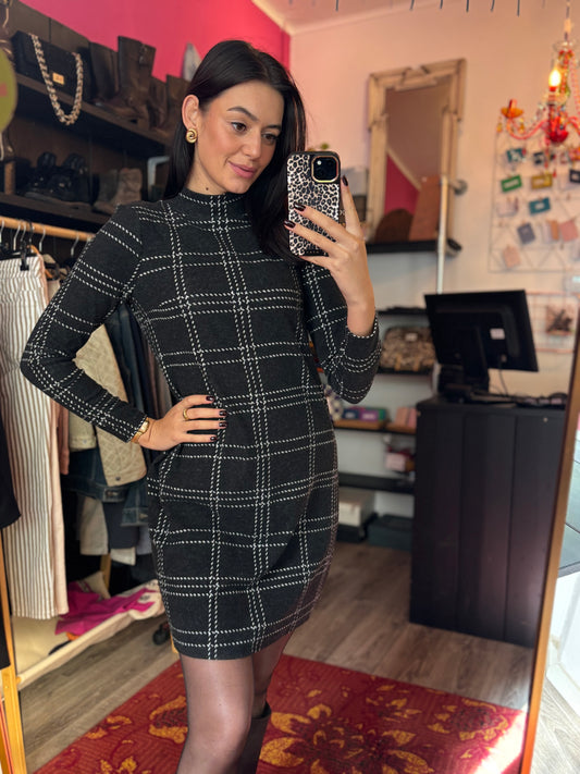 478-23 Esprit jurk geruit maat S