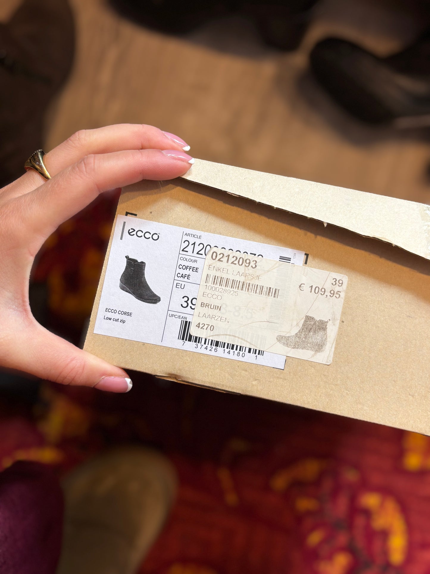 26-13 Ecco laarzen maat 39
