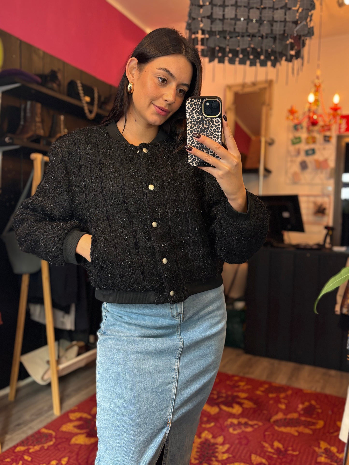 484-4 Aaiko jasje silvie tweed maat L