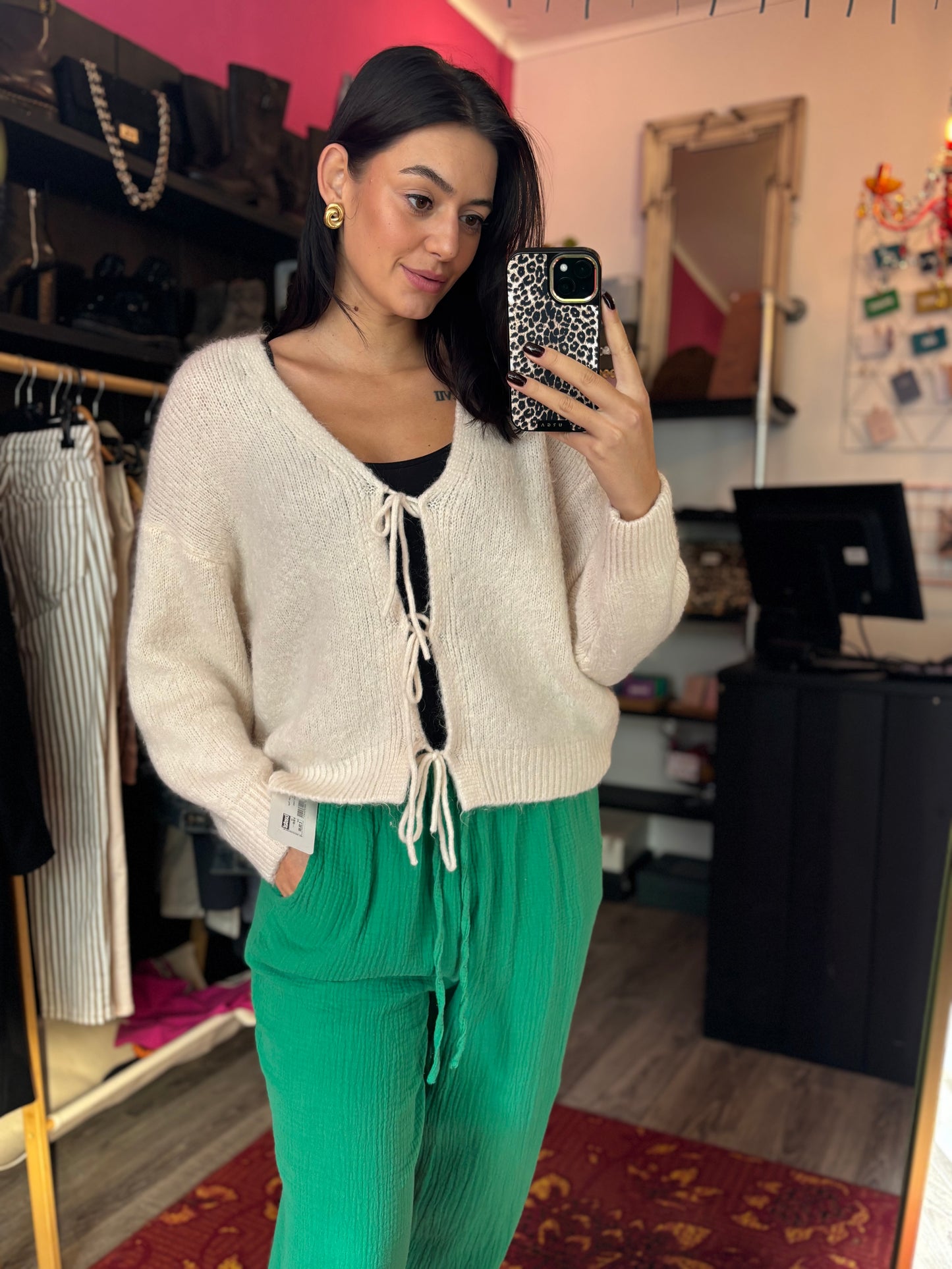 476-5 Vest strikjes maat S/M