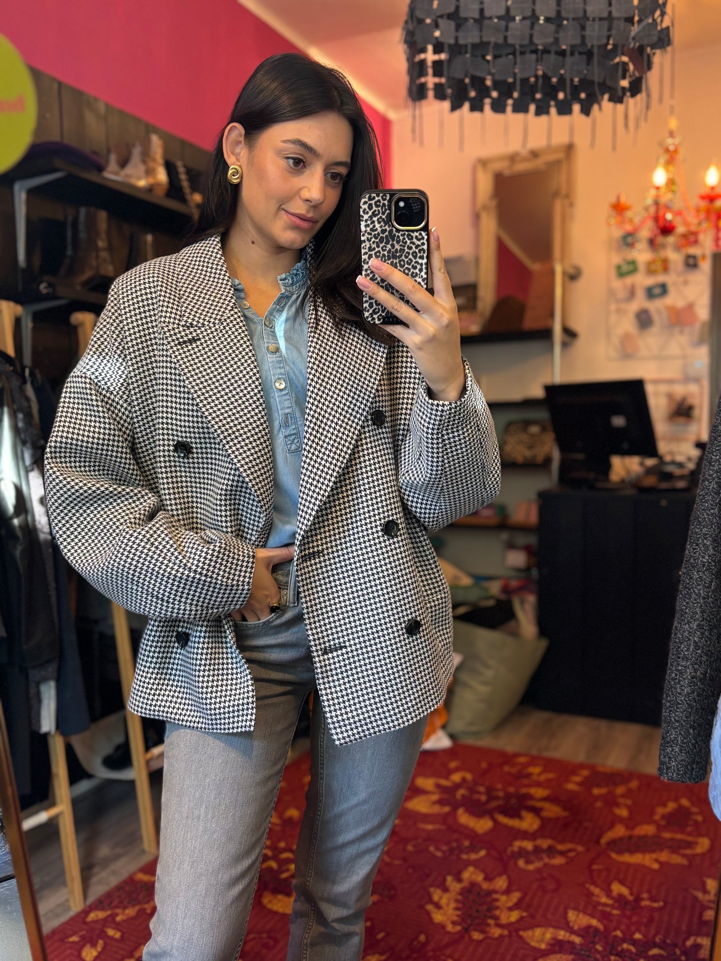 485-4 Shoeby oversized blazer jasje maat M/L