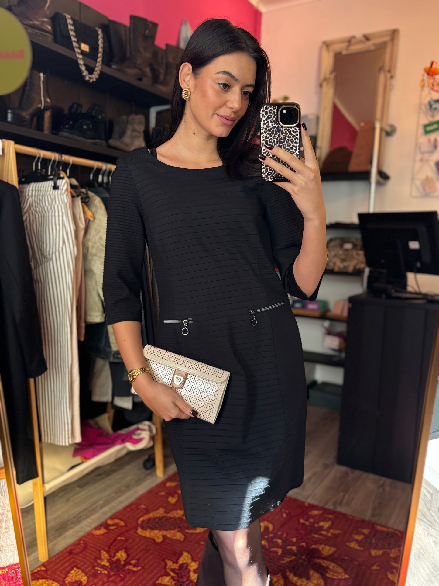 297-19 Bianca jurk zwart maat 40