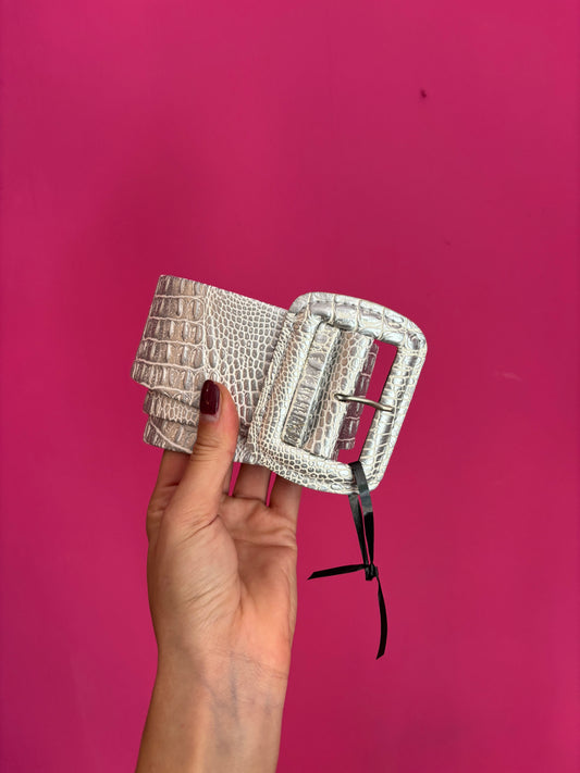 176- Riem croco zilver 85