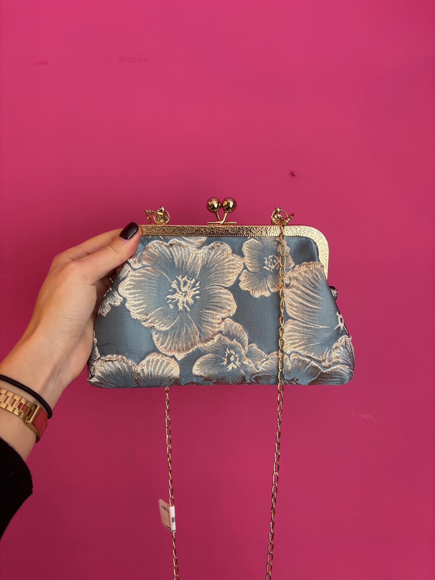 461-1 Tasje goud blauw