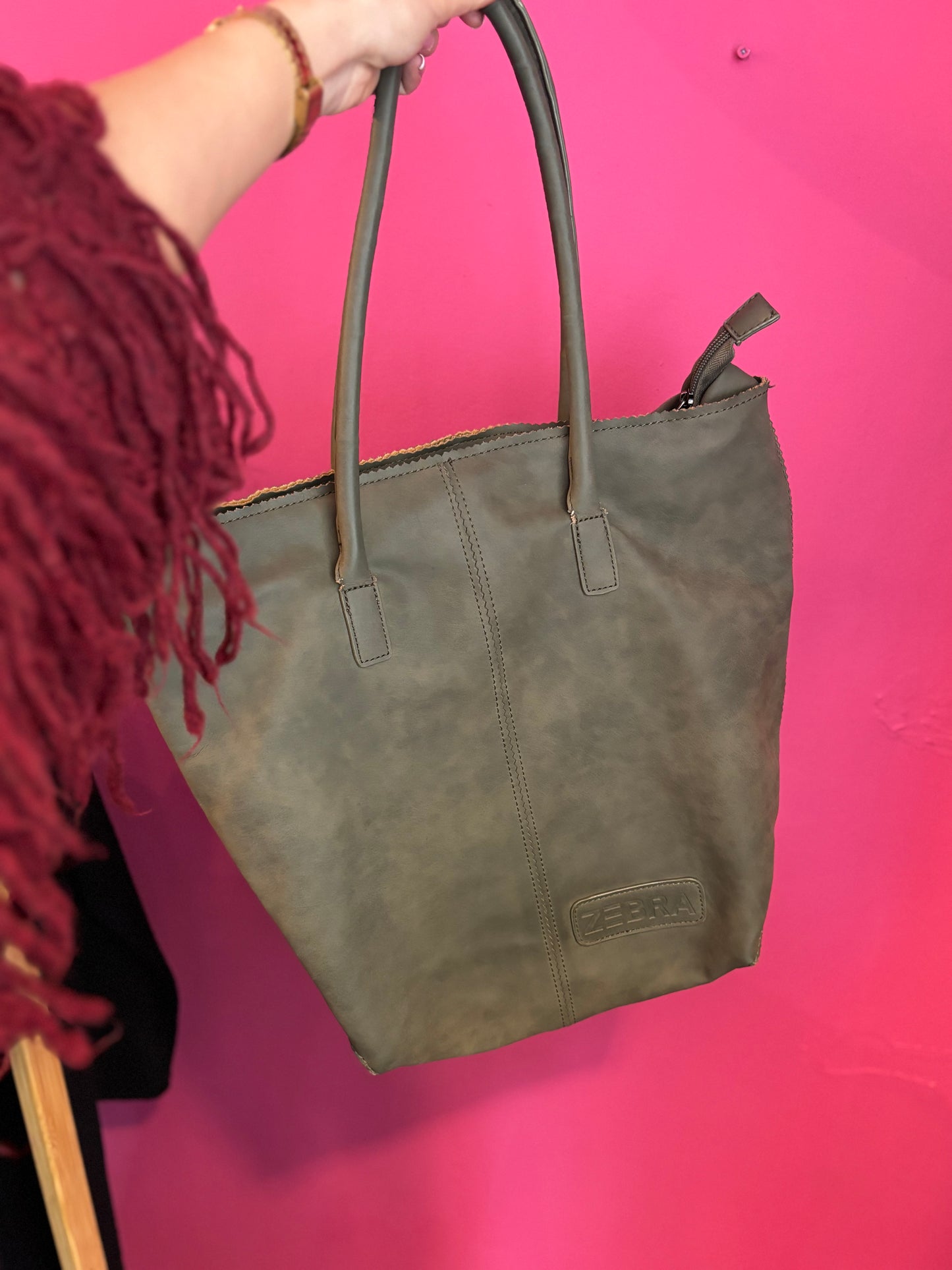 176-140 Groene taupe tas