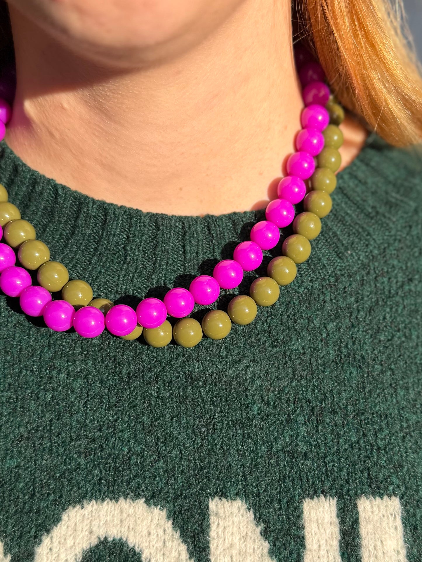 kralen ketting groen