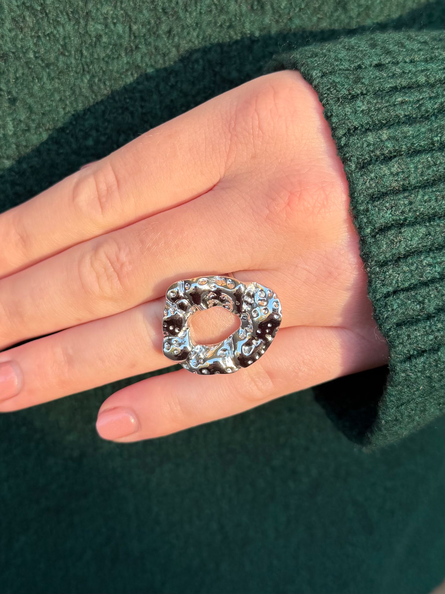 Statement ring zilver