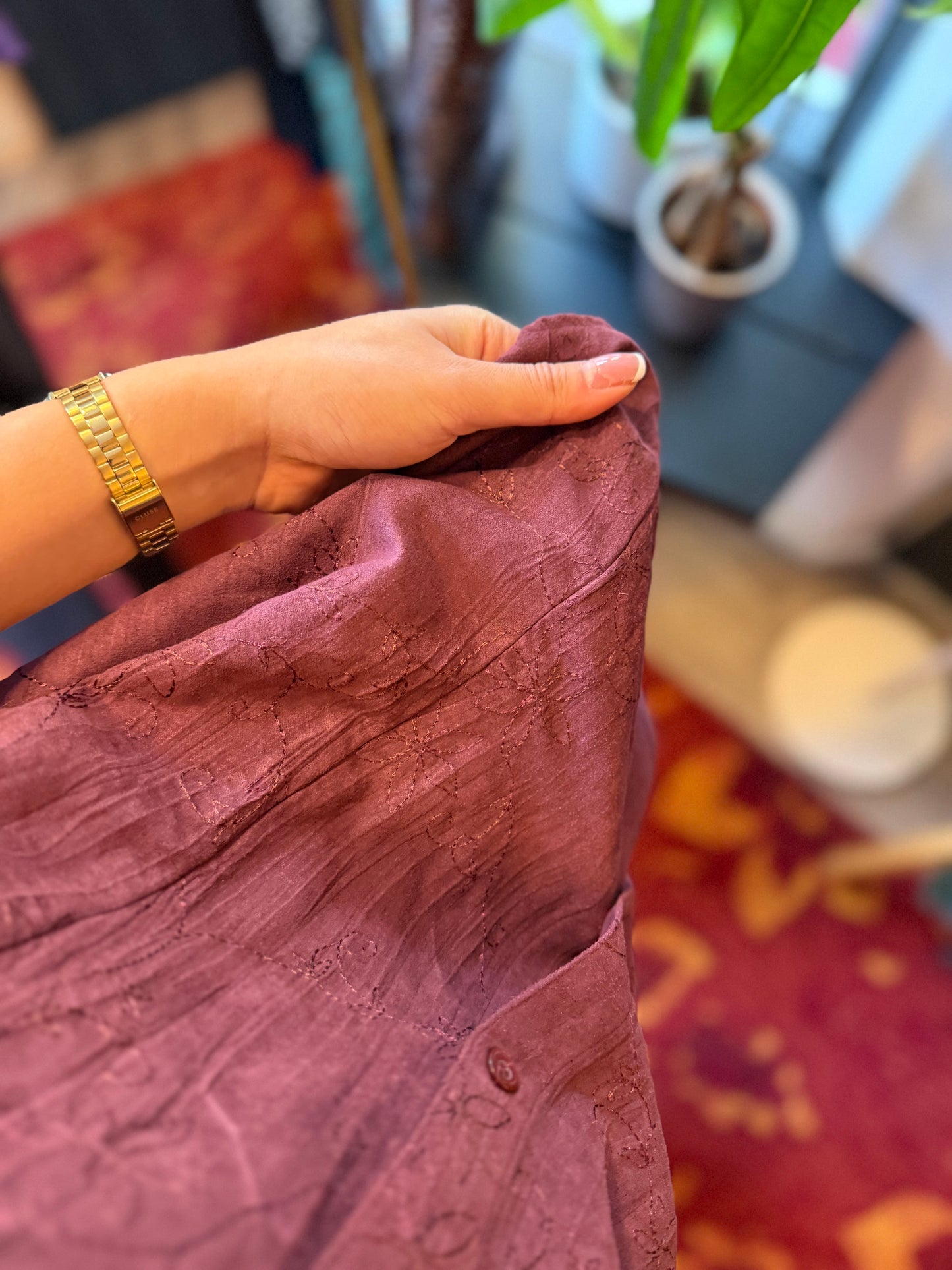 494-5 Burgundy blouse maat L/XL