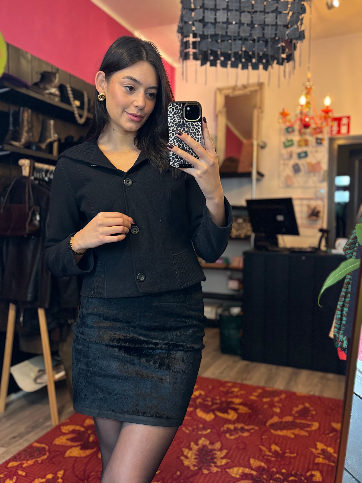 352-48 Anna rokje velvet maat 36