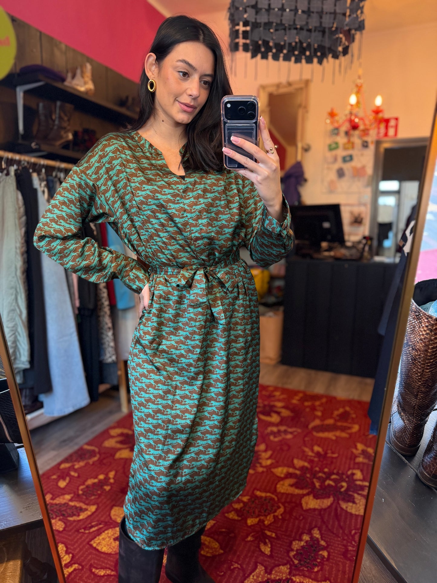 342-95 Four Roses jurk maat 42