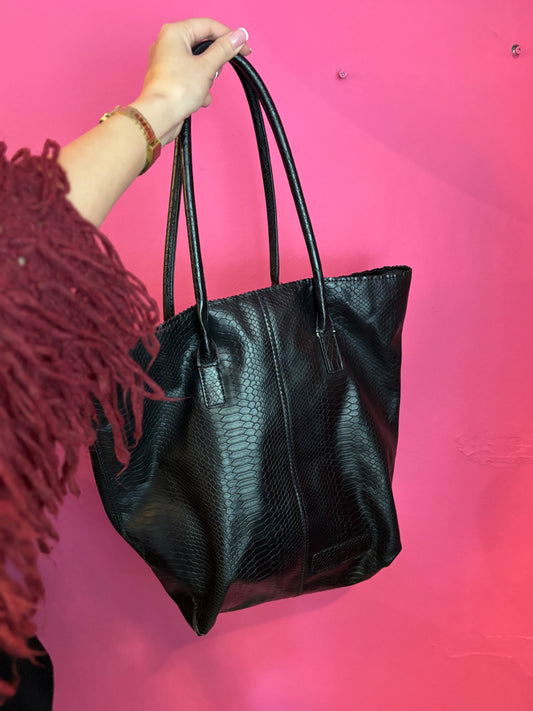 176-142 Zwarte tas print